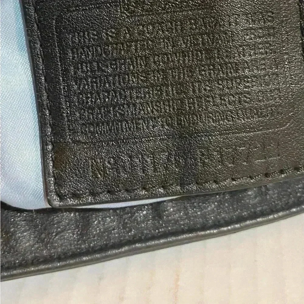 Coach black leather satchel handbag